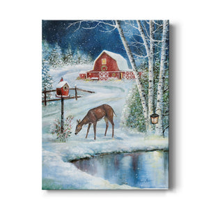 Holiday Skating Premium Gallery Wrapped Canvas - Ready to Hang