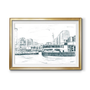 Ferryboats III - Modern Framed Art Print