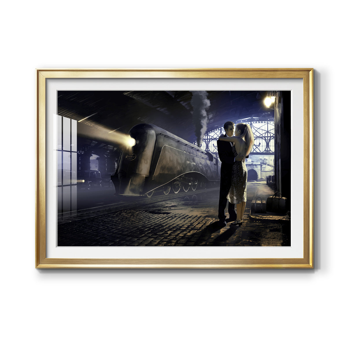 Train Depot - Modern Framed Art Print