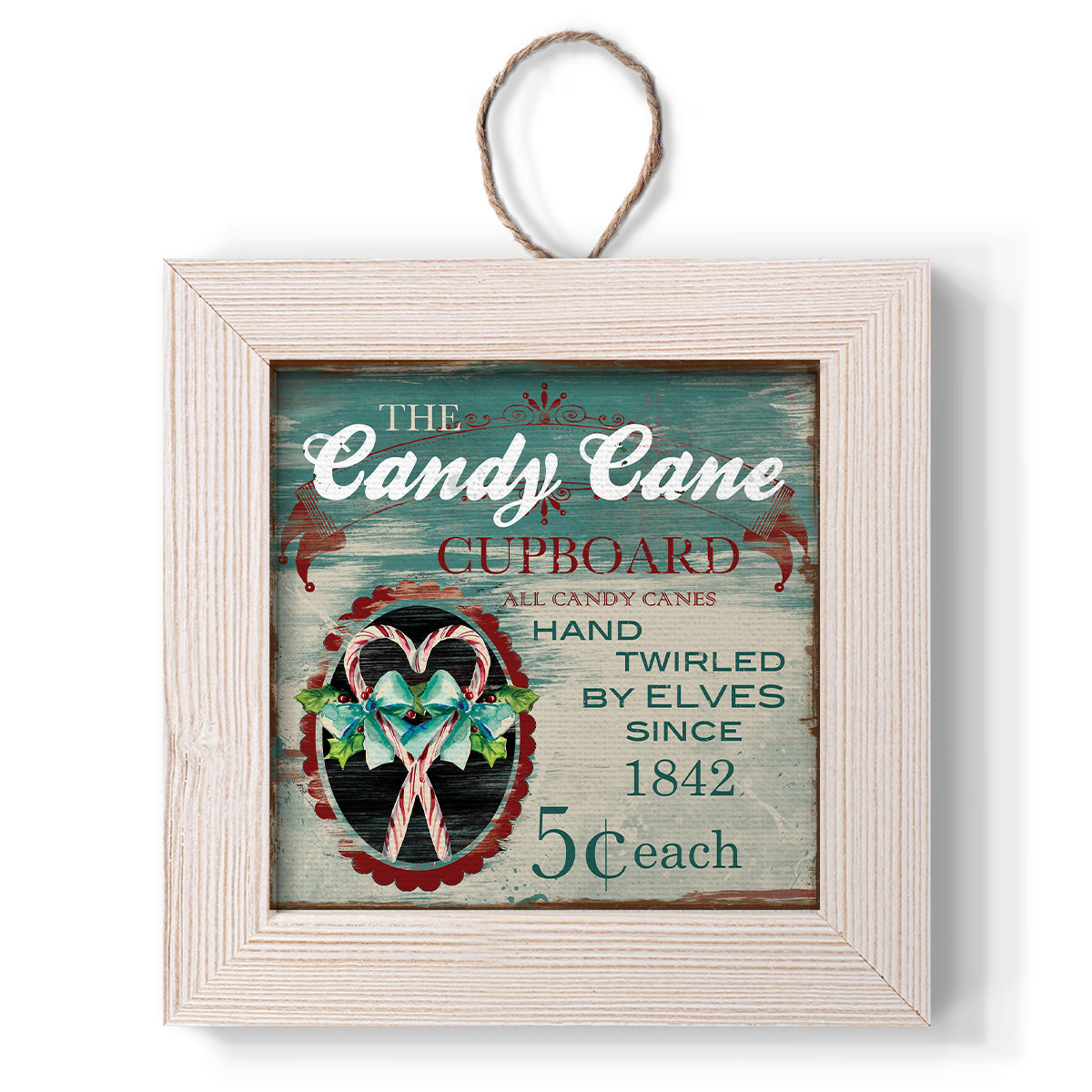 Vintage Ad Candy Canes, Handmade Ornament