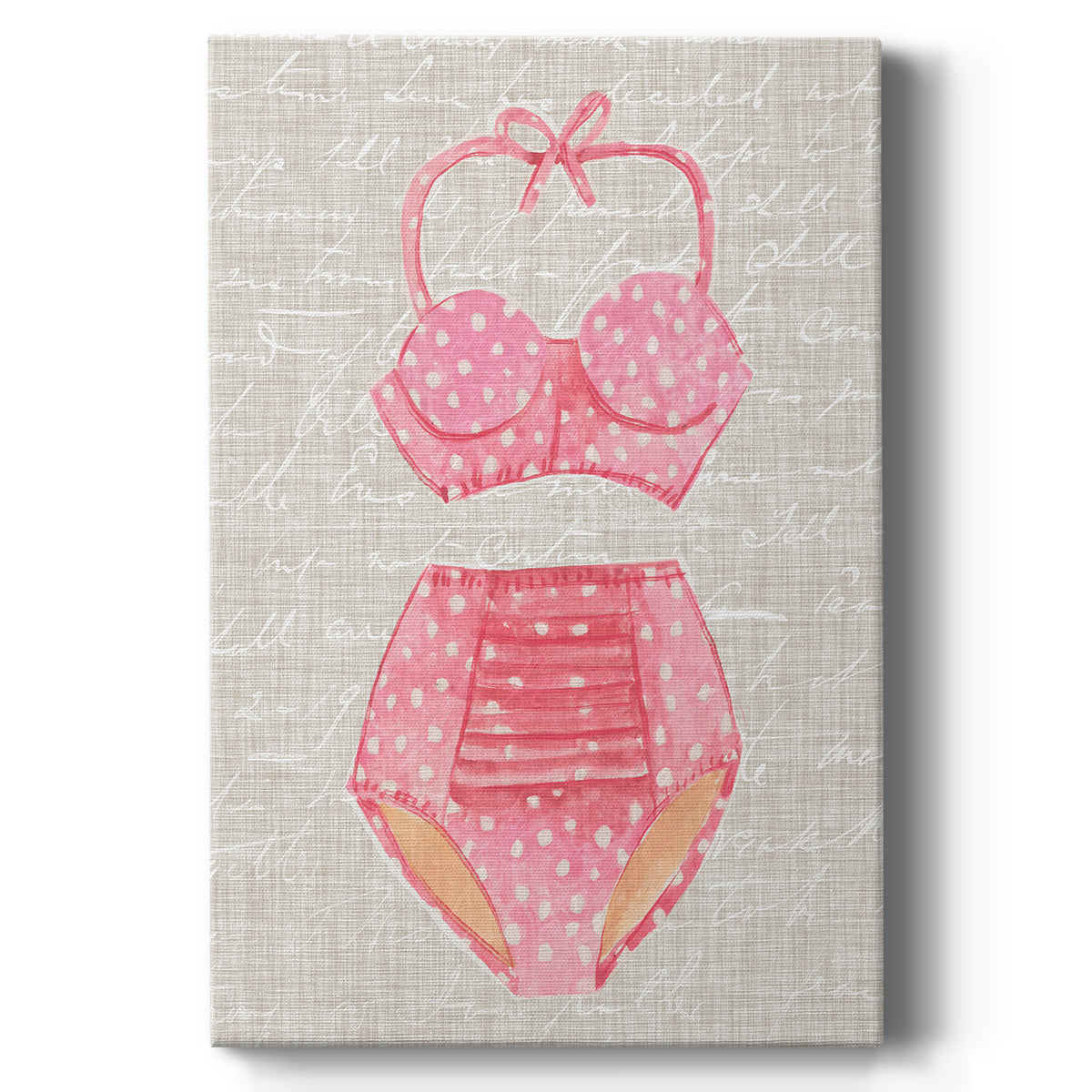 Vintage Swimming II - Canvas Art Print