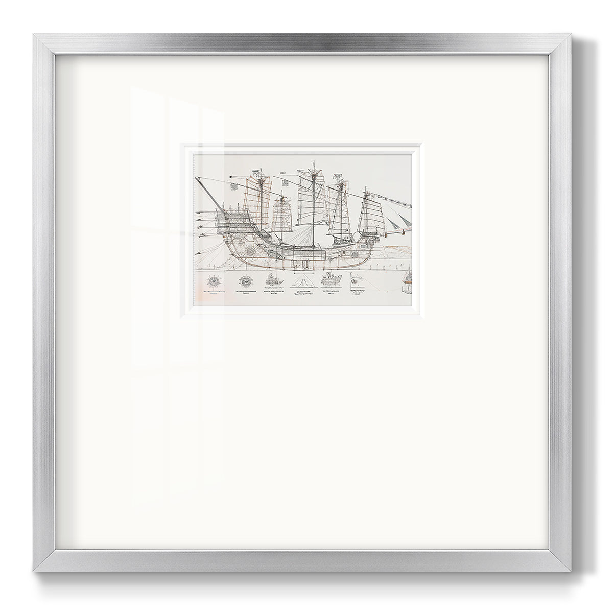 Frigate III Premium Framed Print Double Matboard