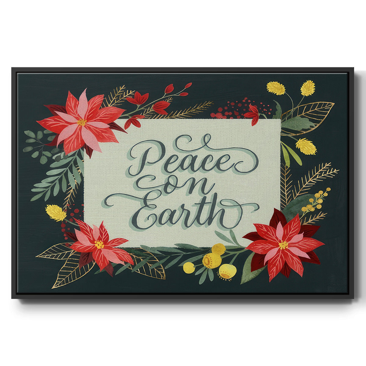 Bright Christmas Night II - Floater Framed Canvas Print