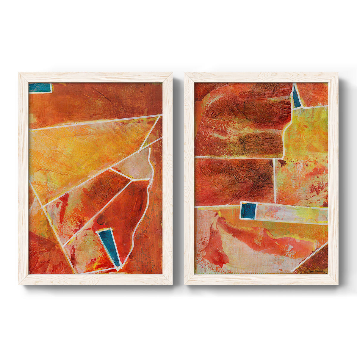 Primary Connection III - Premium Framed Canvas 2 Piece Set - Ready to Hang