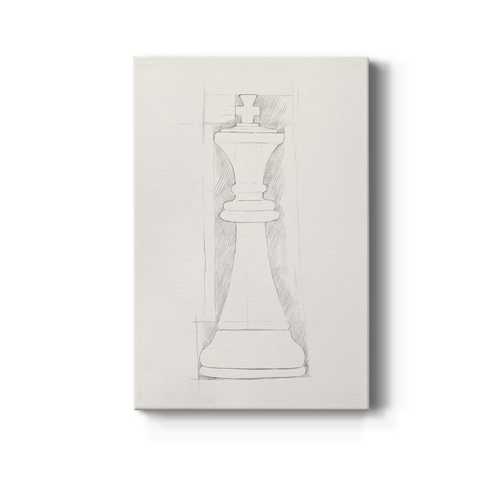 Chess Set Sketch II - Canvas Art Print