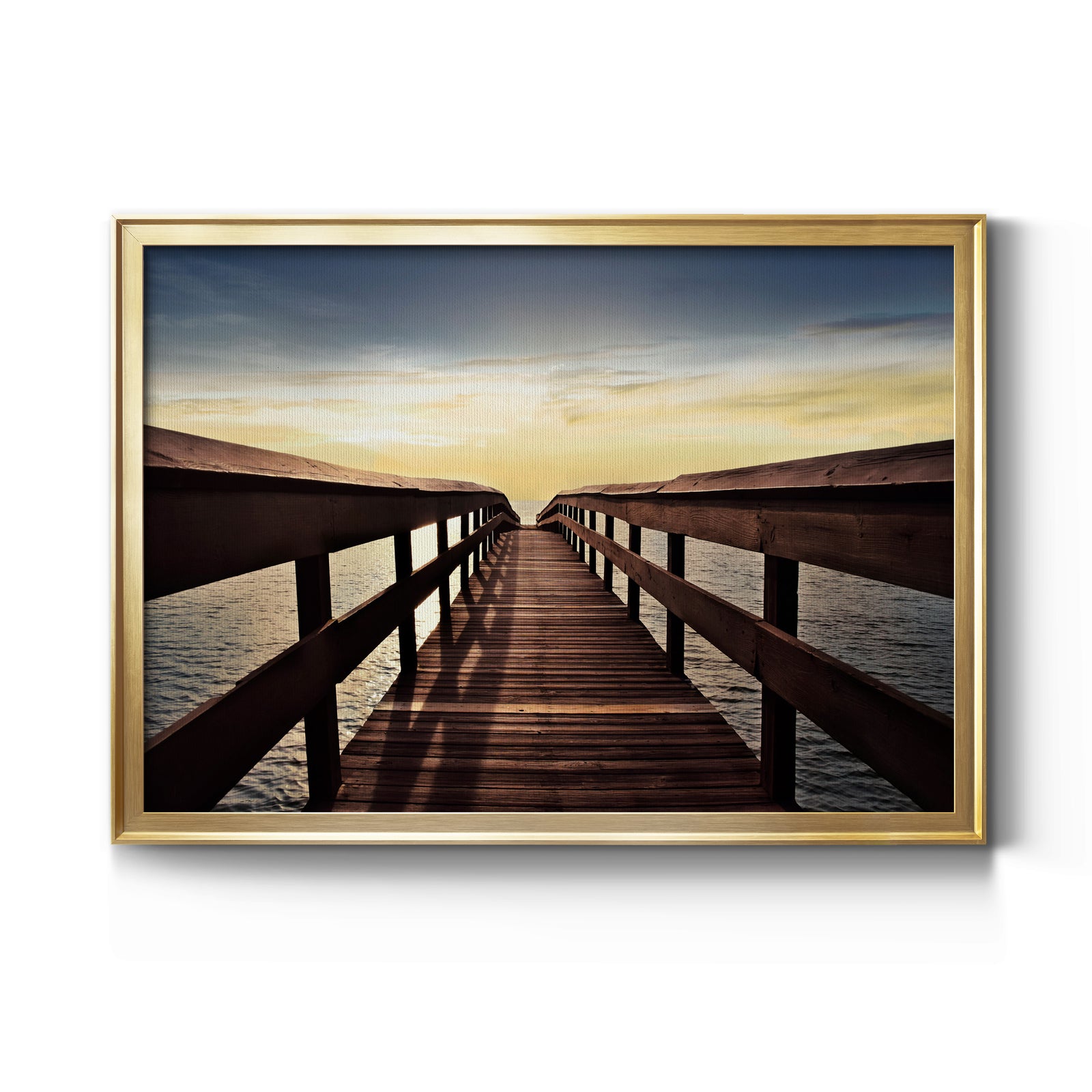 Naples Cove - Modern Framed Canvas Print
