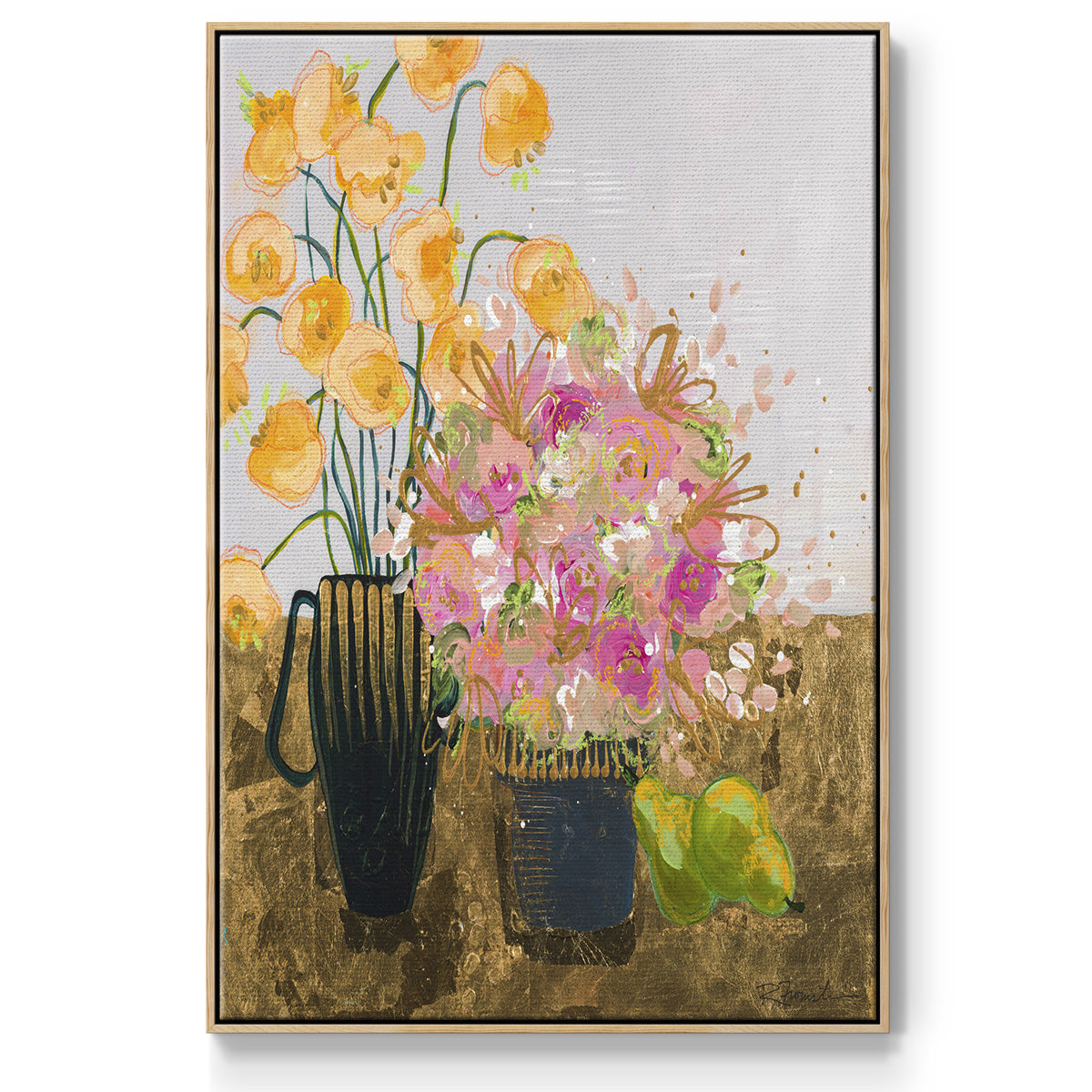 Not So Still Life - Framed Premium Gallery Wrapped Canvas L Frame - Ready to Hang