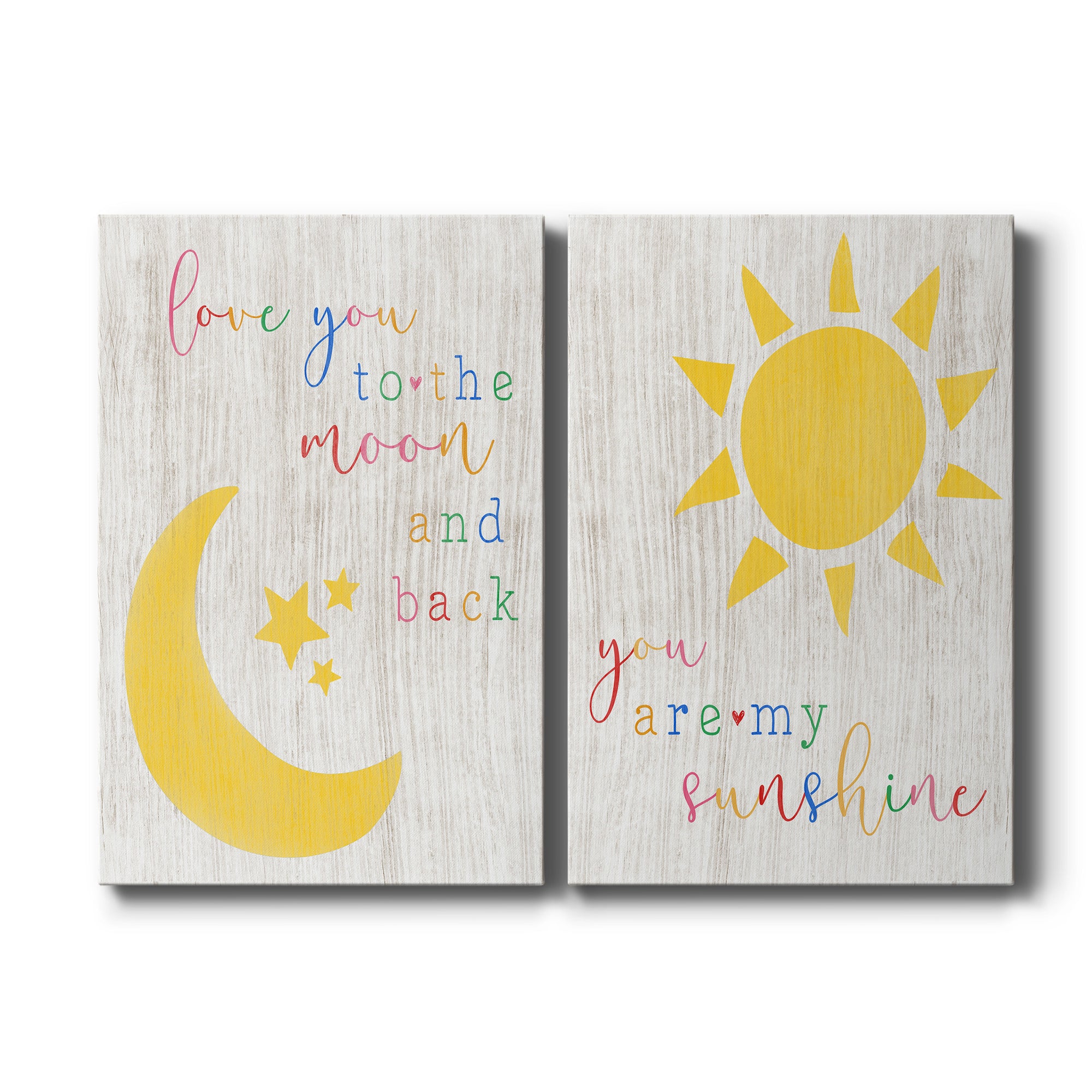 To the Moon and Back Premium Gallery Wrapped Canvas - Ready to Hang - Set of 2 - 8 x 12 Each