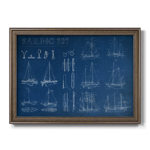 Sailing Infograph Premium Framed Canvas- Ready to Hang