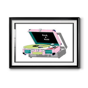 Record Shop I - Modern Framed Art Print