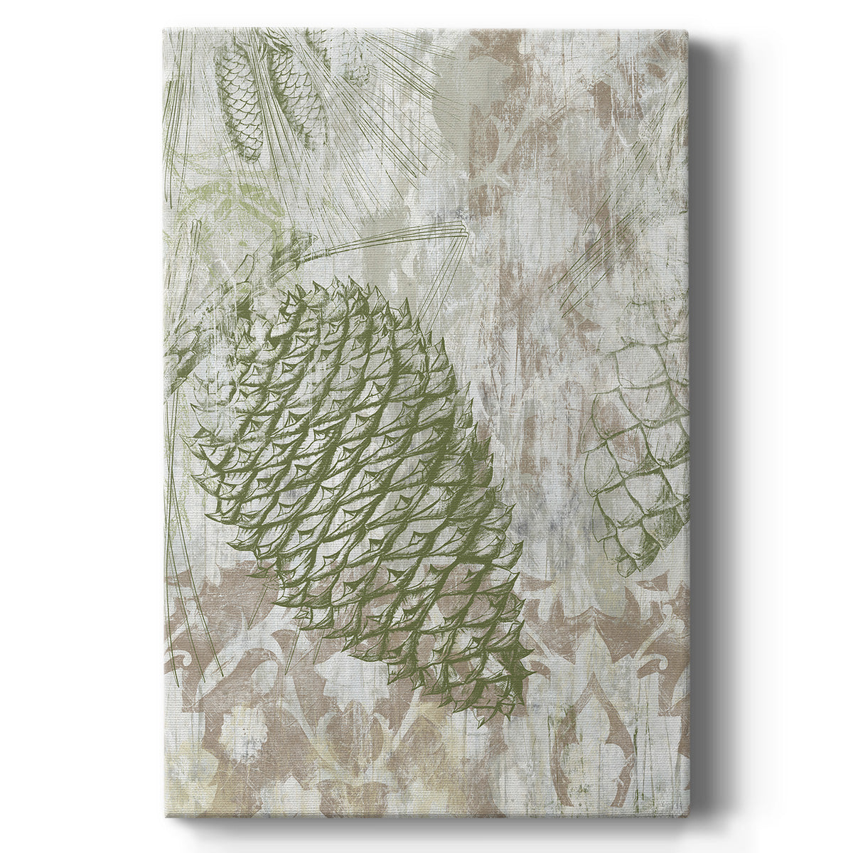 Pinecone Fresco I - Canvas Art Print