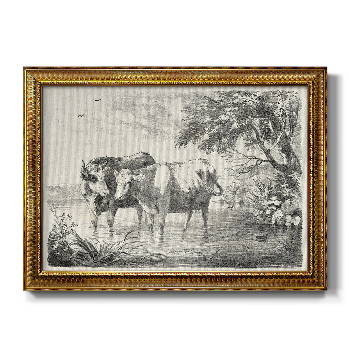 Rural Charms II - Ornate Framed Canvas Print