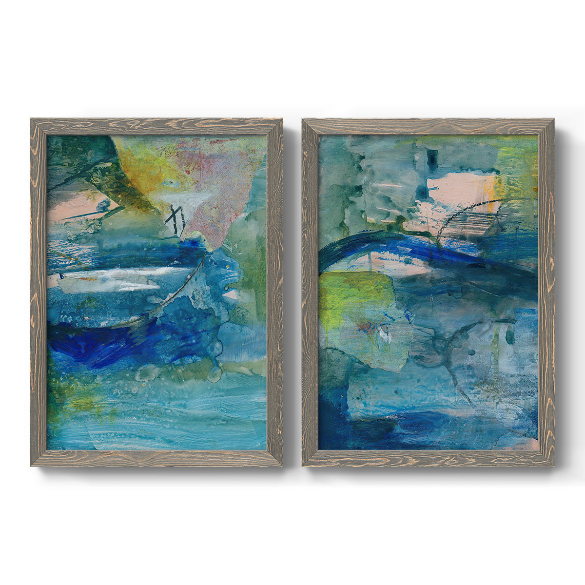 Spring Winds VII - Premium Framed Canvas 2 Piece Set - Ready to Hang