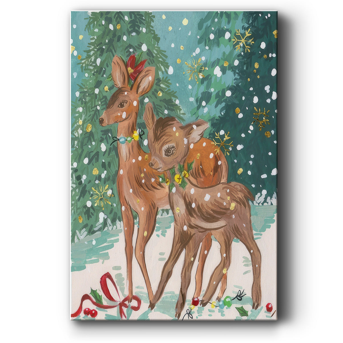 Doe and Fawn I - Gallery Wrapped Canvas