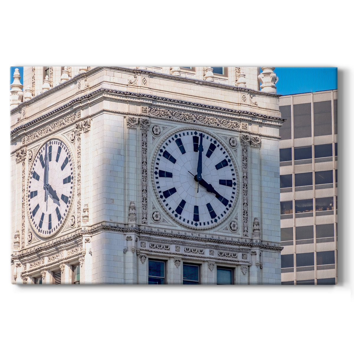 Chicago Clock - Gallery Wrapped Canvas