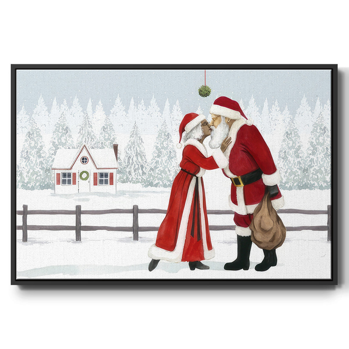 Christmas Love Collection A - Floater Framed Canvas Print