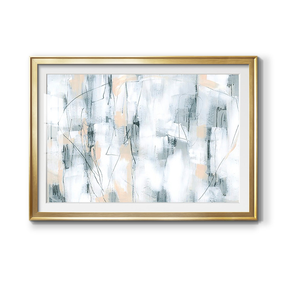 Stone Hatchmarks I - Modern Framed Art Print