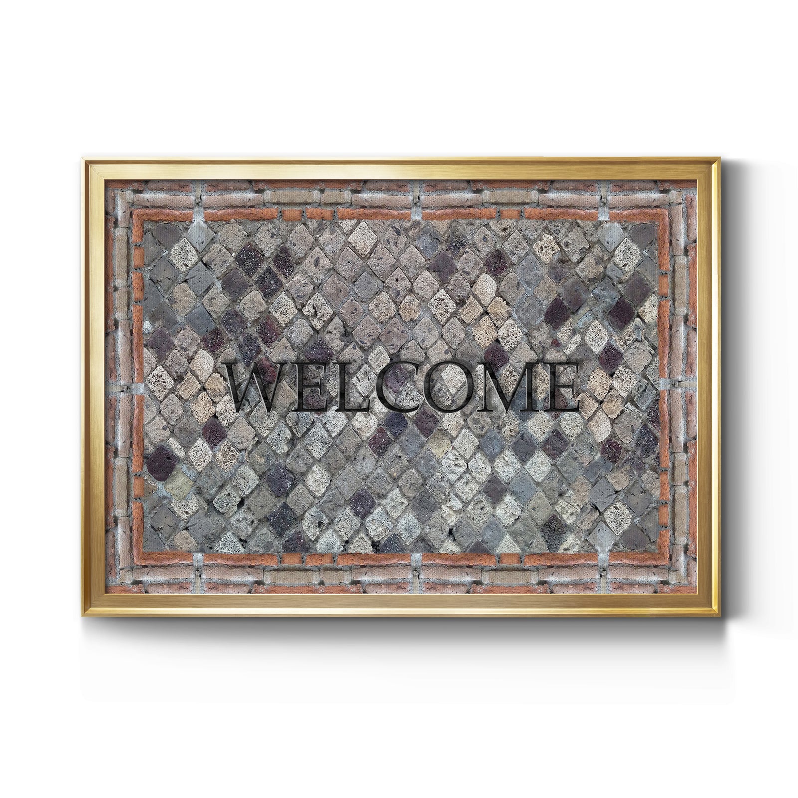 Pompeii Welcome - Modern Framed Canvas Print