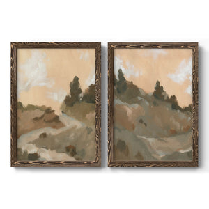 Hillside Walking Path I - Barnwood Framed Canvas Set