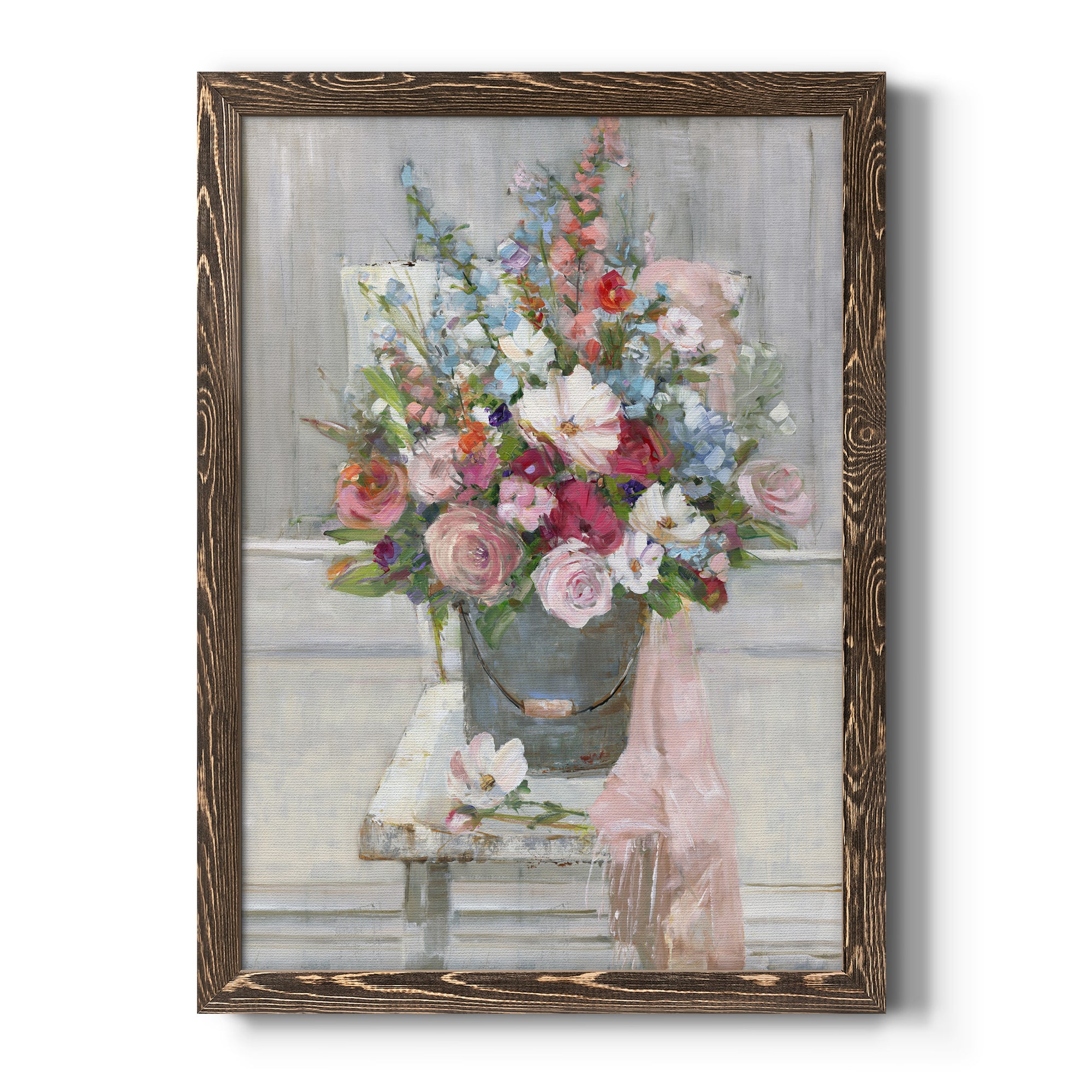 Sit Down For A Spell - Premium Canvas Framed in Barnwood - Ready to Hang