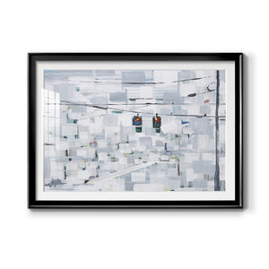 Stop on White - Modern Framed Art Print