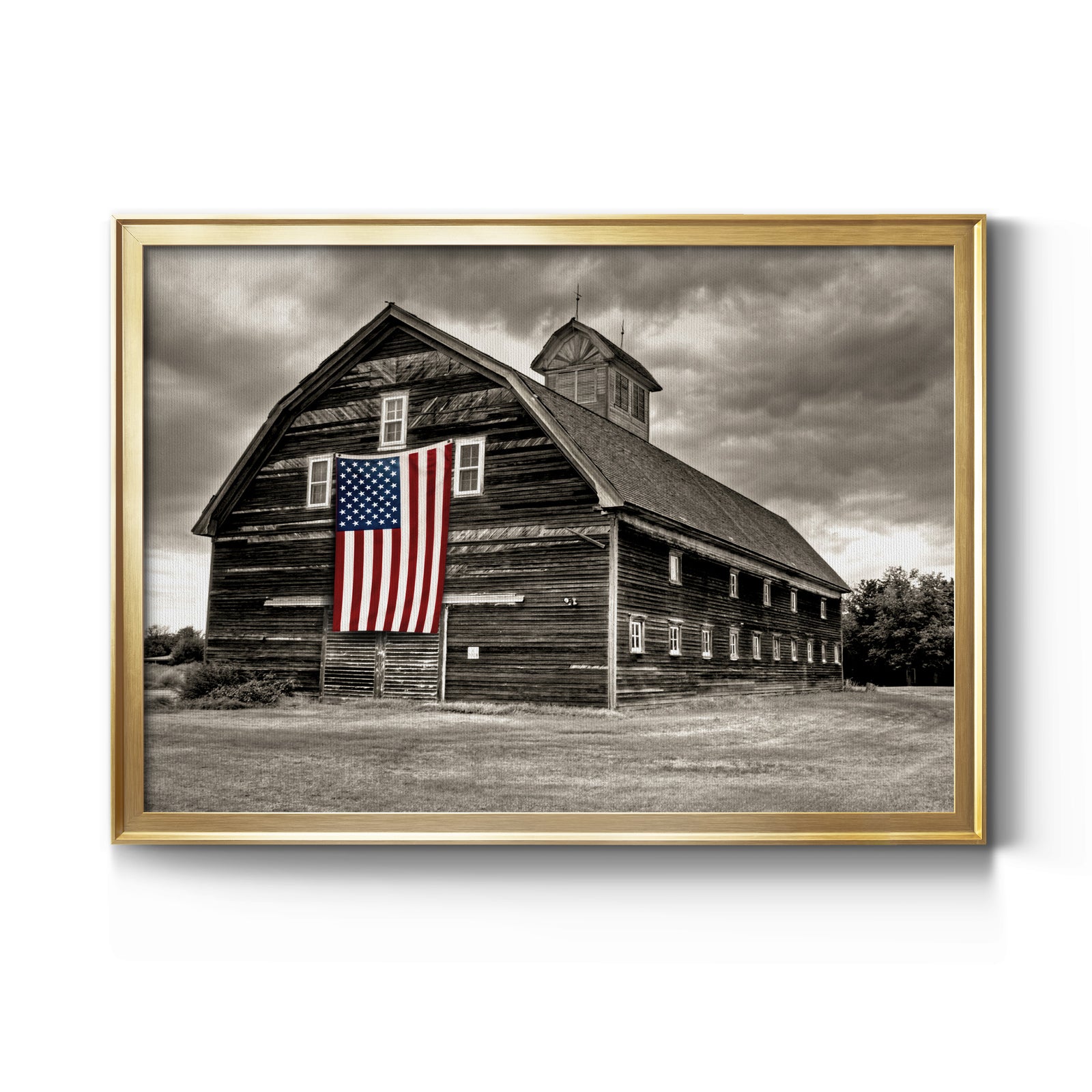Modern Barn III - Modern Framed Canvas Print