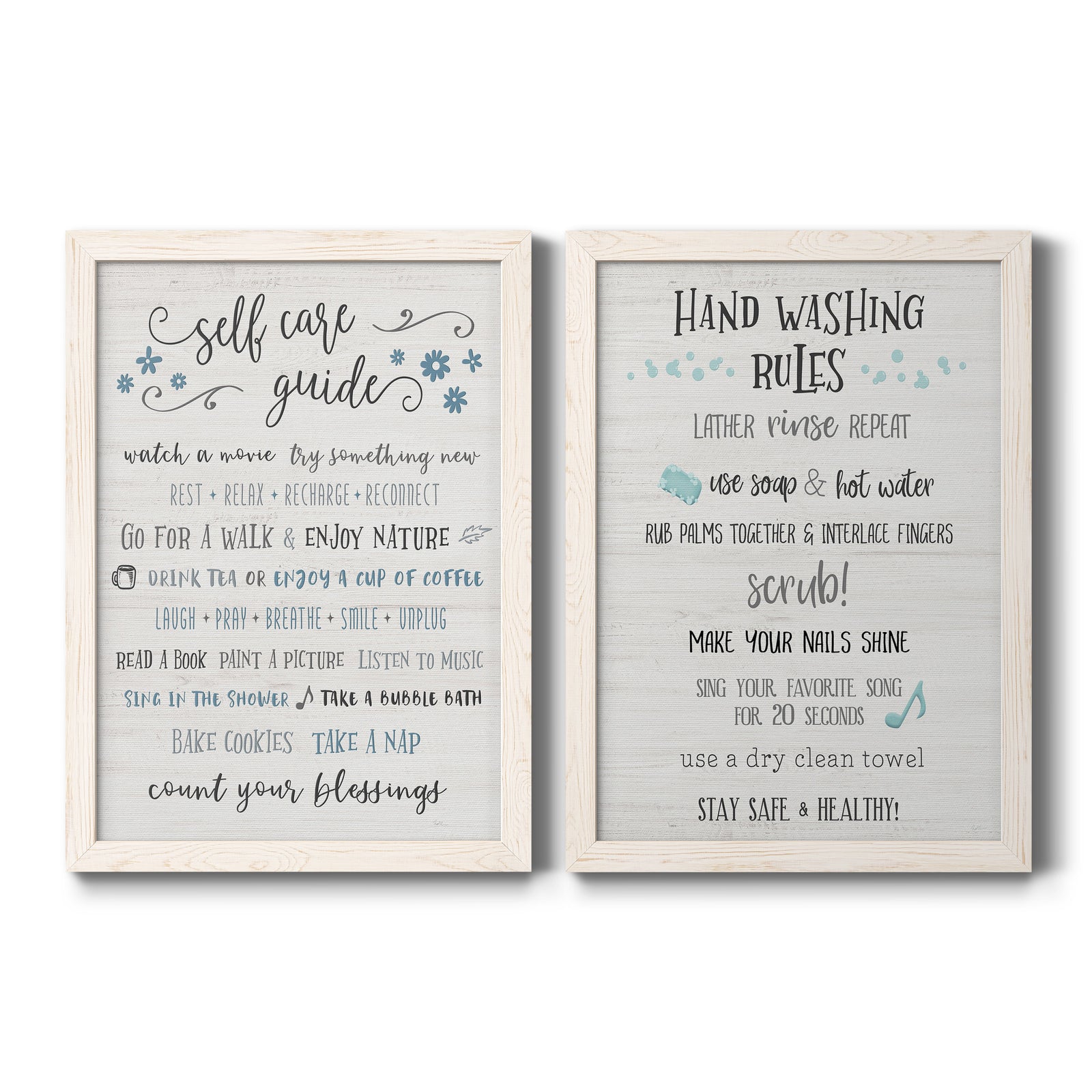 Guide to Self Care- Premium Framed Canvas in Barnwood - Ready to Hang
