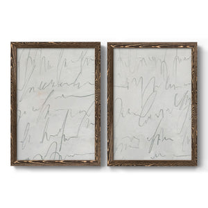 Scrabble I - Barnwood Framed Canvas Set