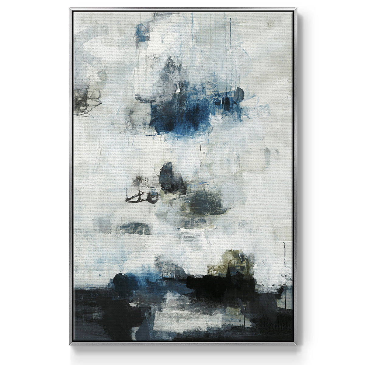 Black & Blue - Framed Premium Gallery Wrapped Canvas L Frame - Ready to Hang