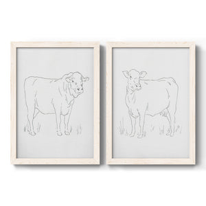 Limousin Cattle I - Barnwood Framed Canvas Set