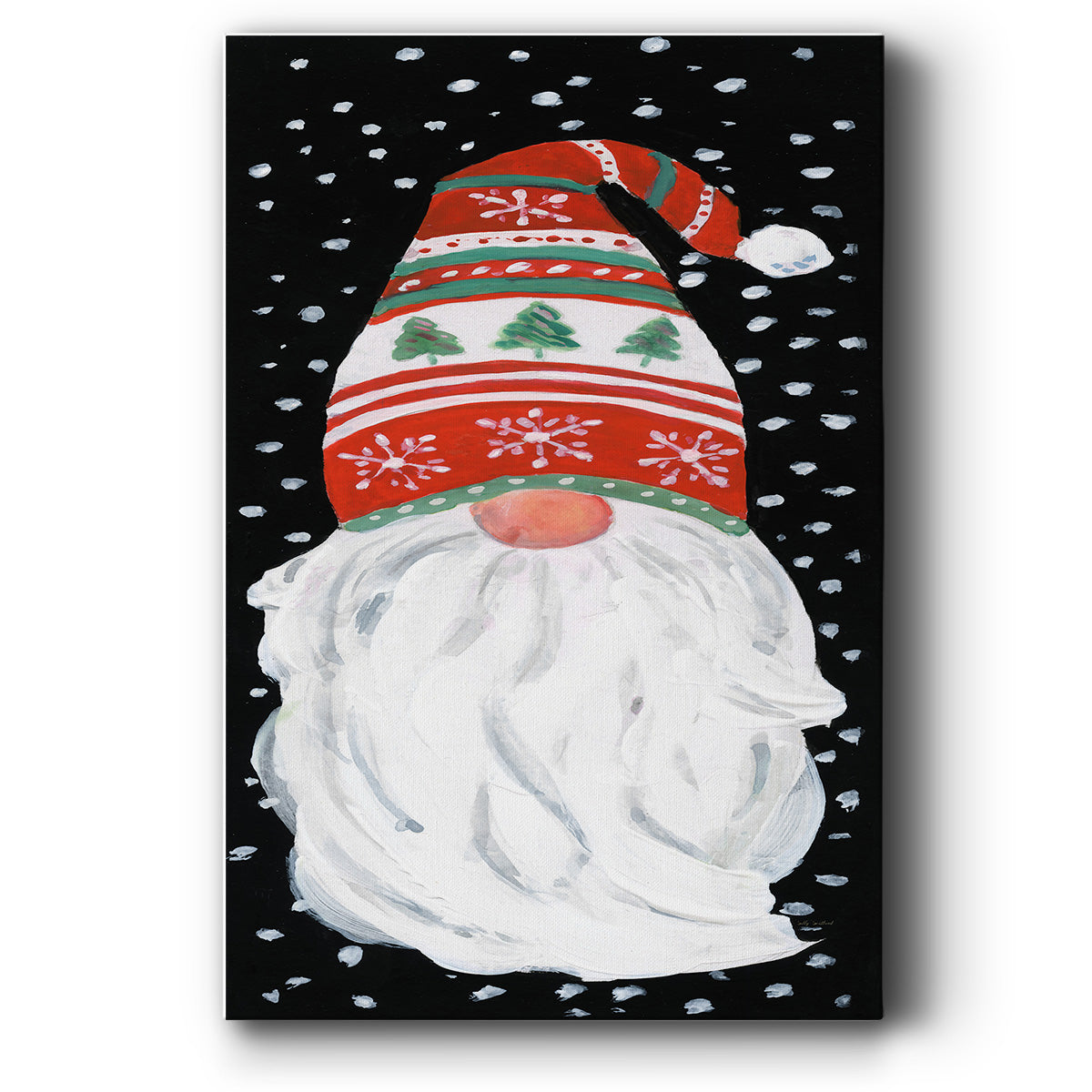 Winter Welcome Gnome - Gallery Wrapped Canvas