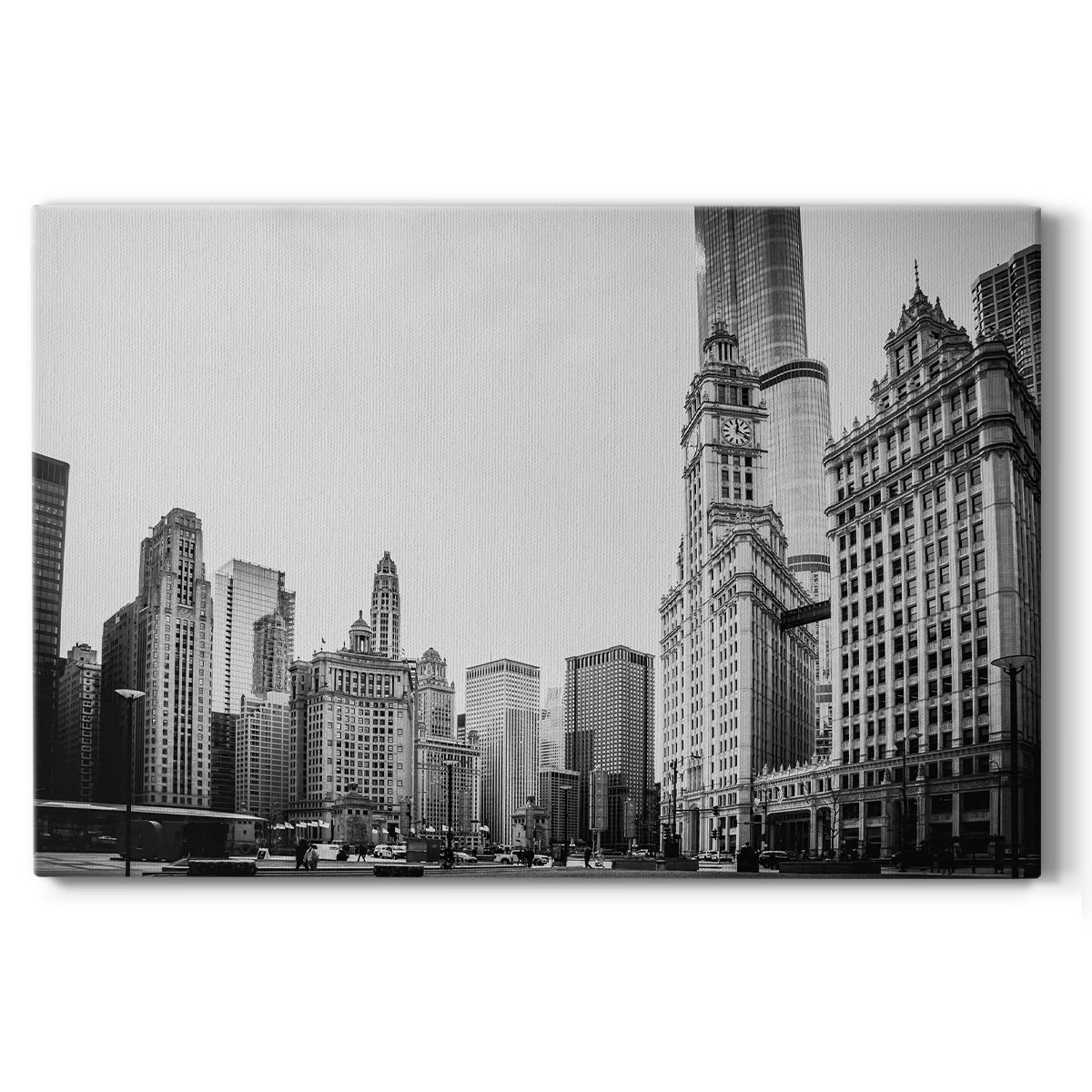 Black and White Chicago - Canvas Art Print