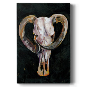 Horned Skull II - Canvas Art Print