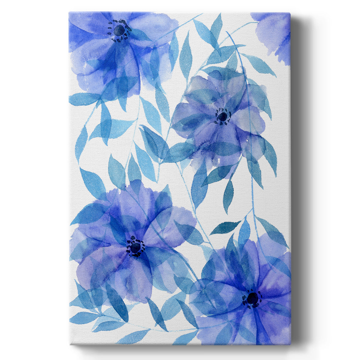 Midnight Flowers II Premium Gallery Wrapped Canvas - Ready to Hang