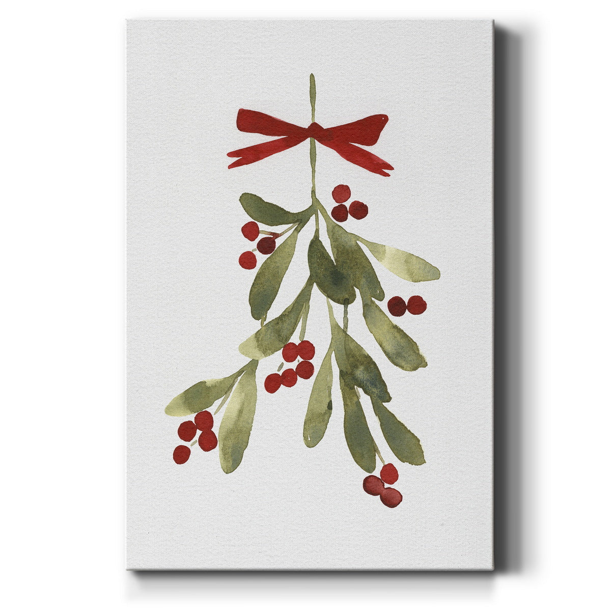 Mistletoe Bow I Premium Gallery Wrapped Canvas - Ready to Hang