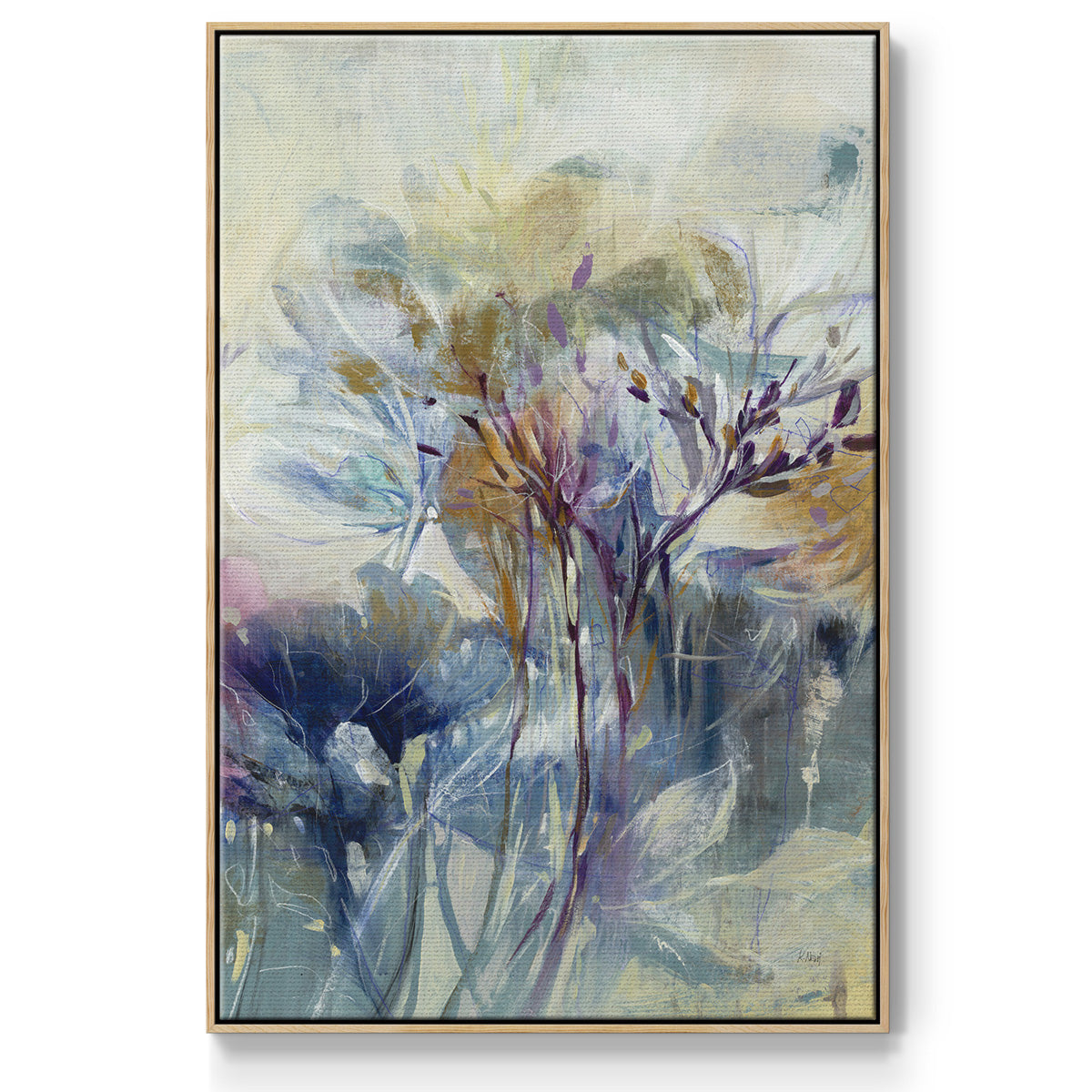 Meadow Saffron II - Framed Premium Gallery Wrapped Canvas L Frame - Ready to Hang