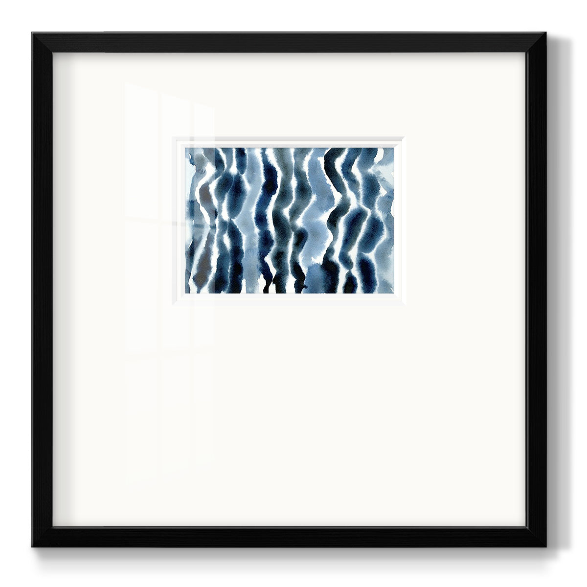 True Blue Wave I Premium Framed Print Double Matboard