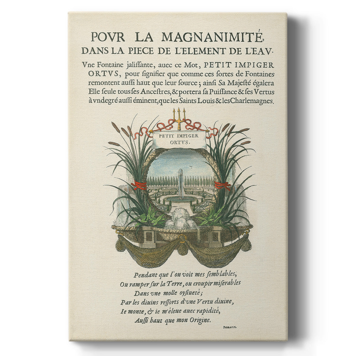 Printed Embellished Bookplate II - Canvas Art Print