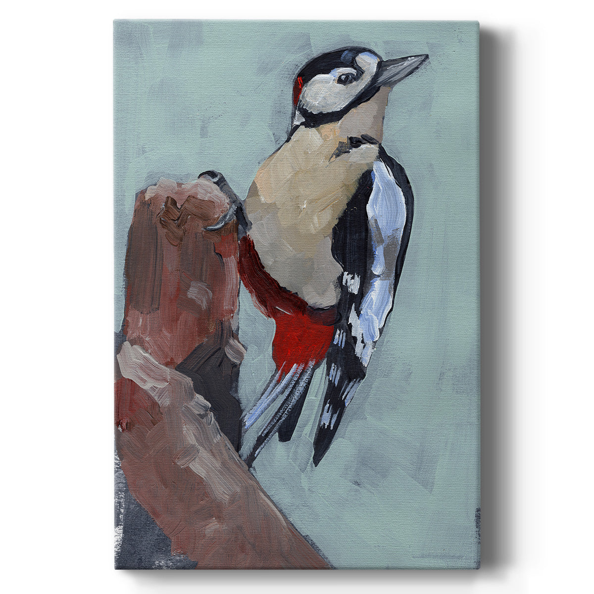 Woodpecker Paintstrokes II - Canvas Art Print