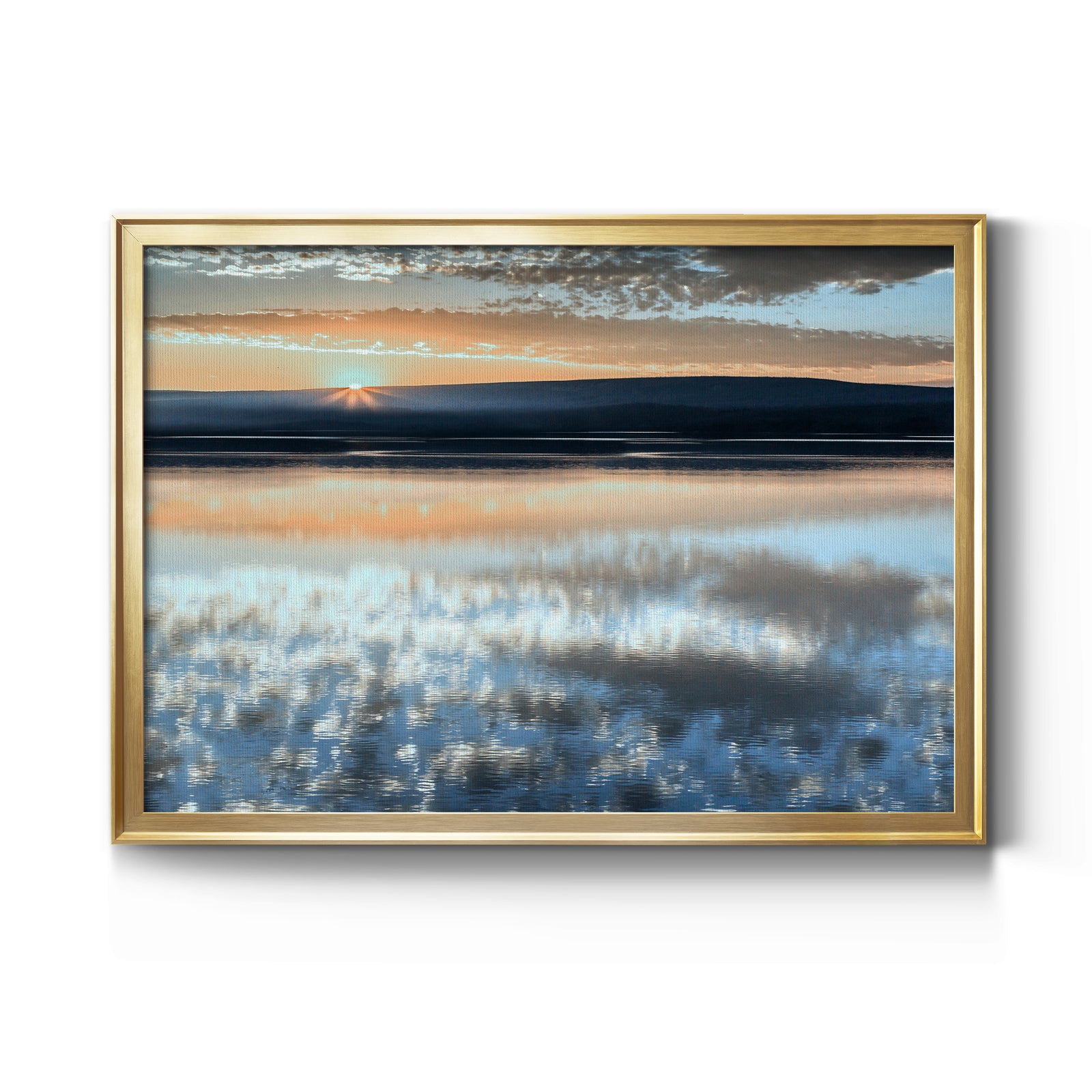 Serene Sunrise - Modern Framed Canvas Print