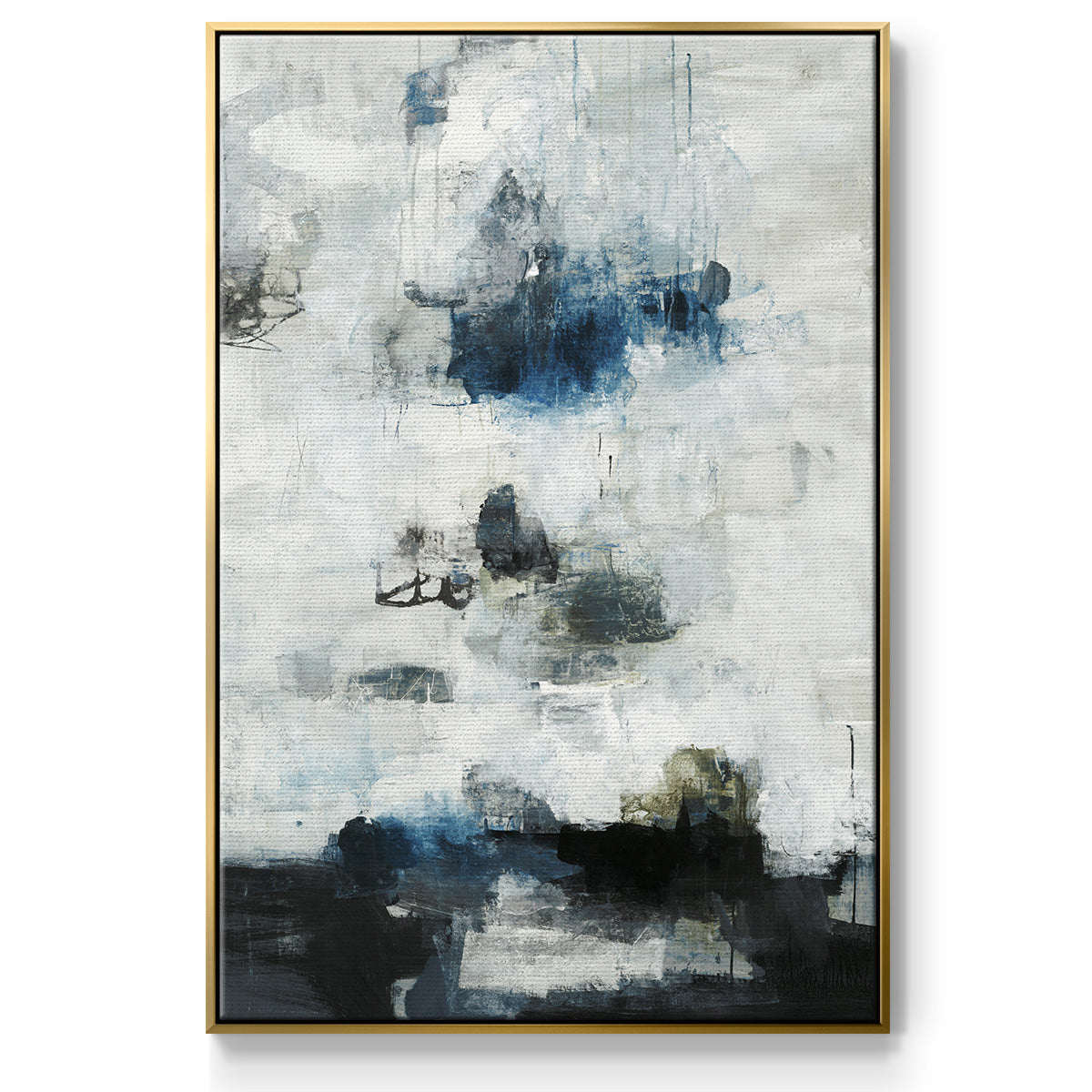 Black & Blue - Framed Premium Gallery Wrapped Canvas L Frame - Ready to Hang