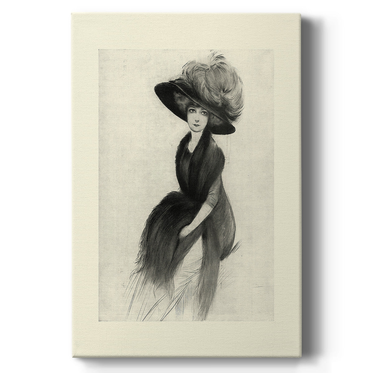 Feather Hat II - Canvas Art Print