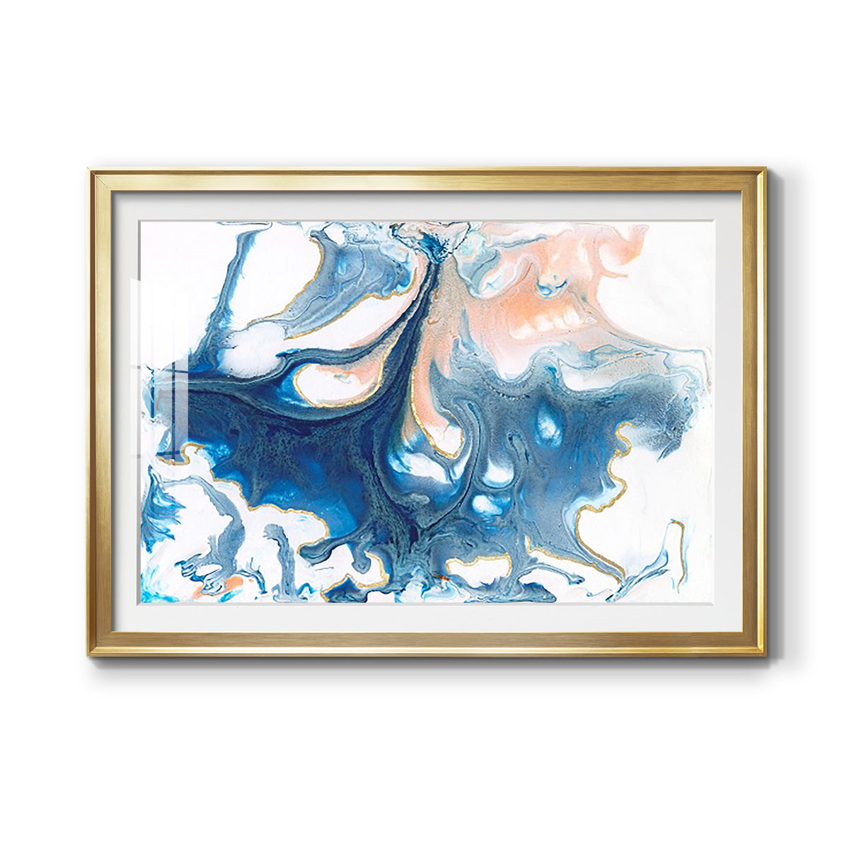 Dancing Blue I - Modern Framed Art Print