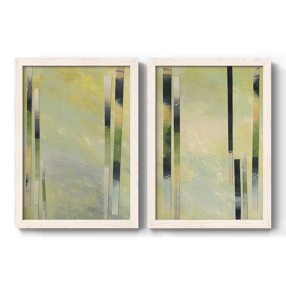 Neutral Assemblage III - Premium Framed Canvas 2 Piece Set - Ready to Hang