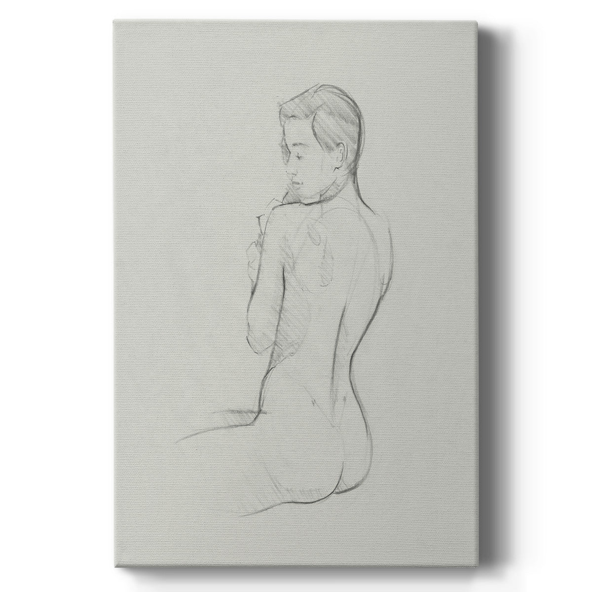 Female Back Sketch I - Canvas Art Print