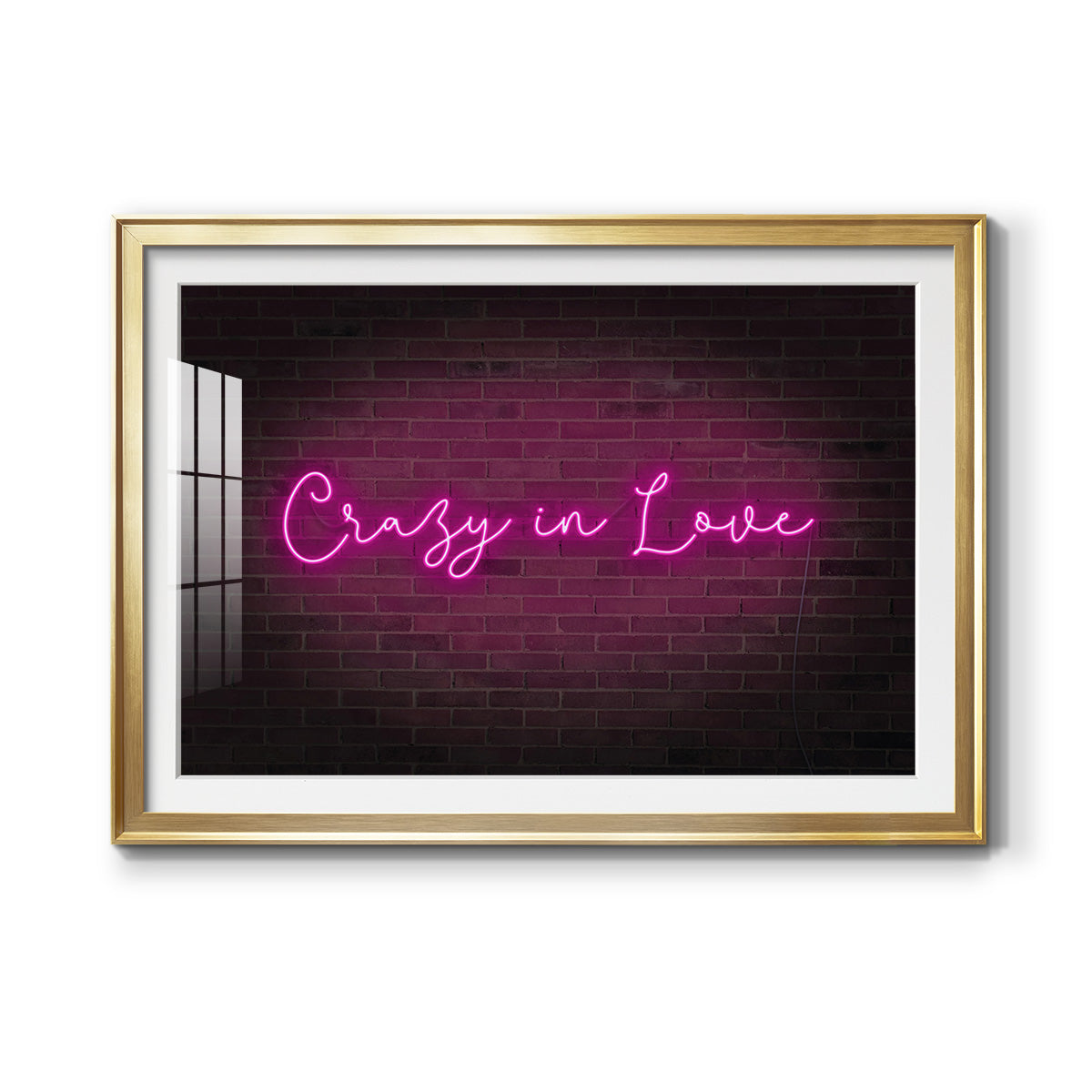 Neon Love II - Modern Framed Art Print