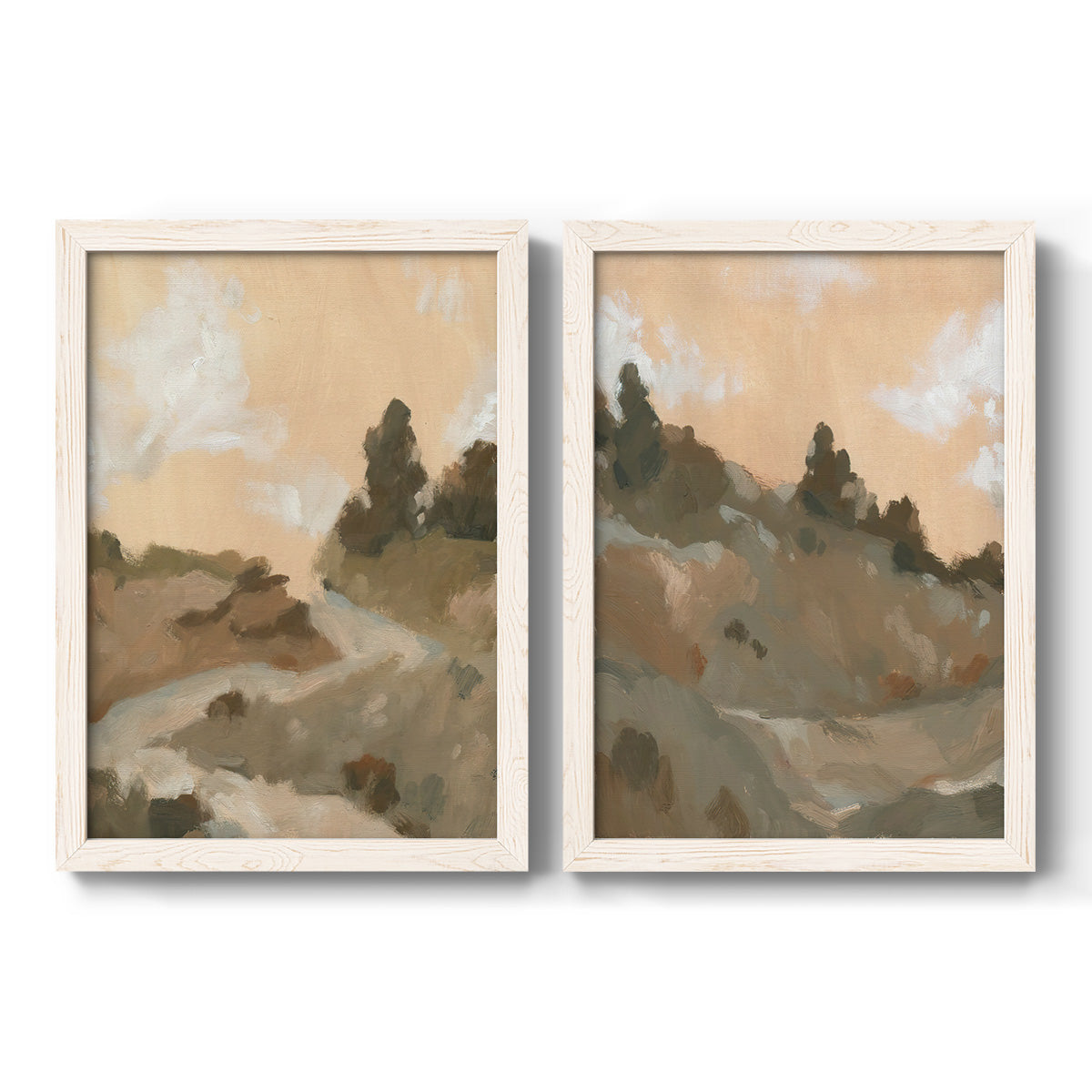 Hillside Walking Path I - Premium Framed Canvas 2 Piece Set - Ready to Hang