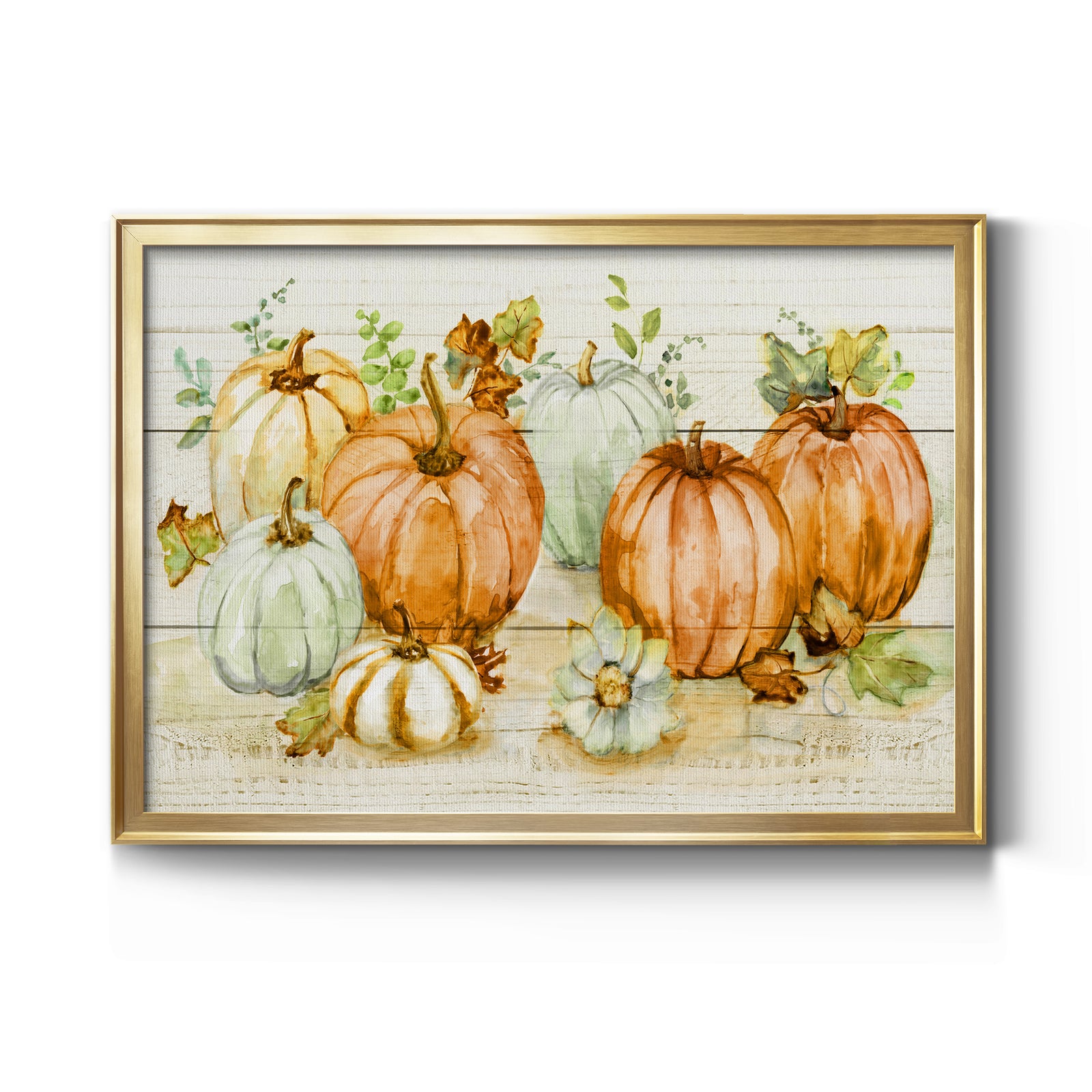 Harvest Pumpkins - Modern Framed Canvas Print