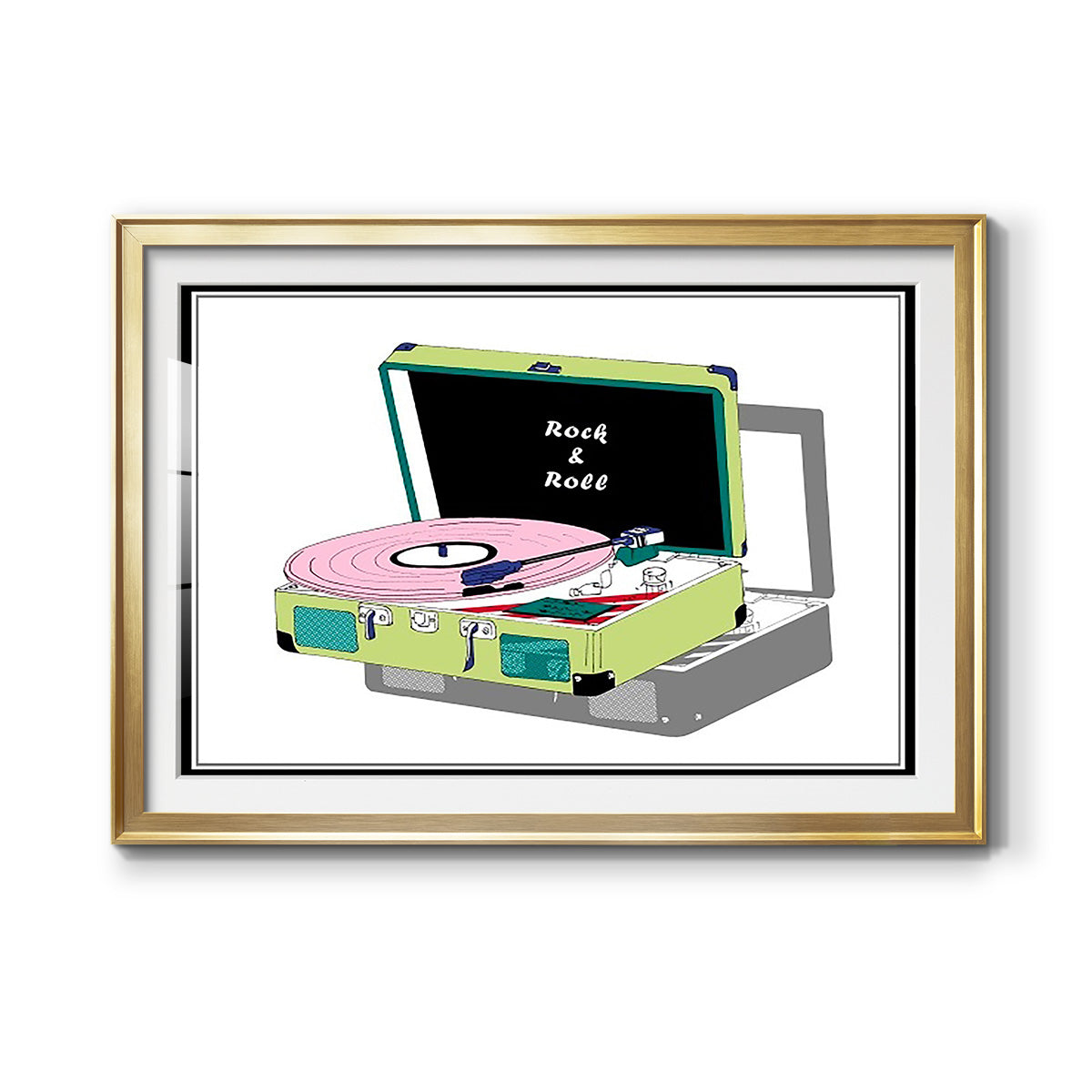 Record Shop II - Modern Framed Art Print