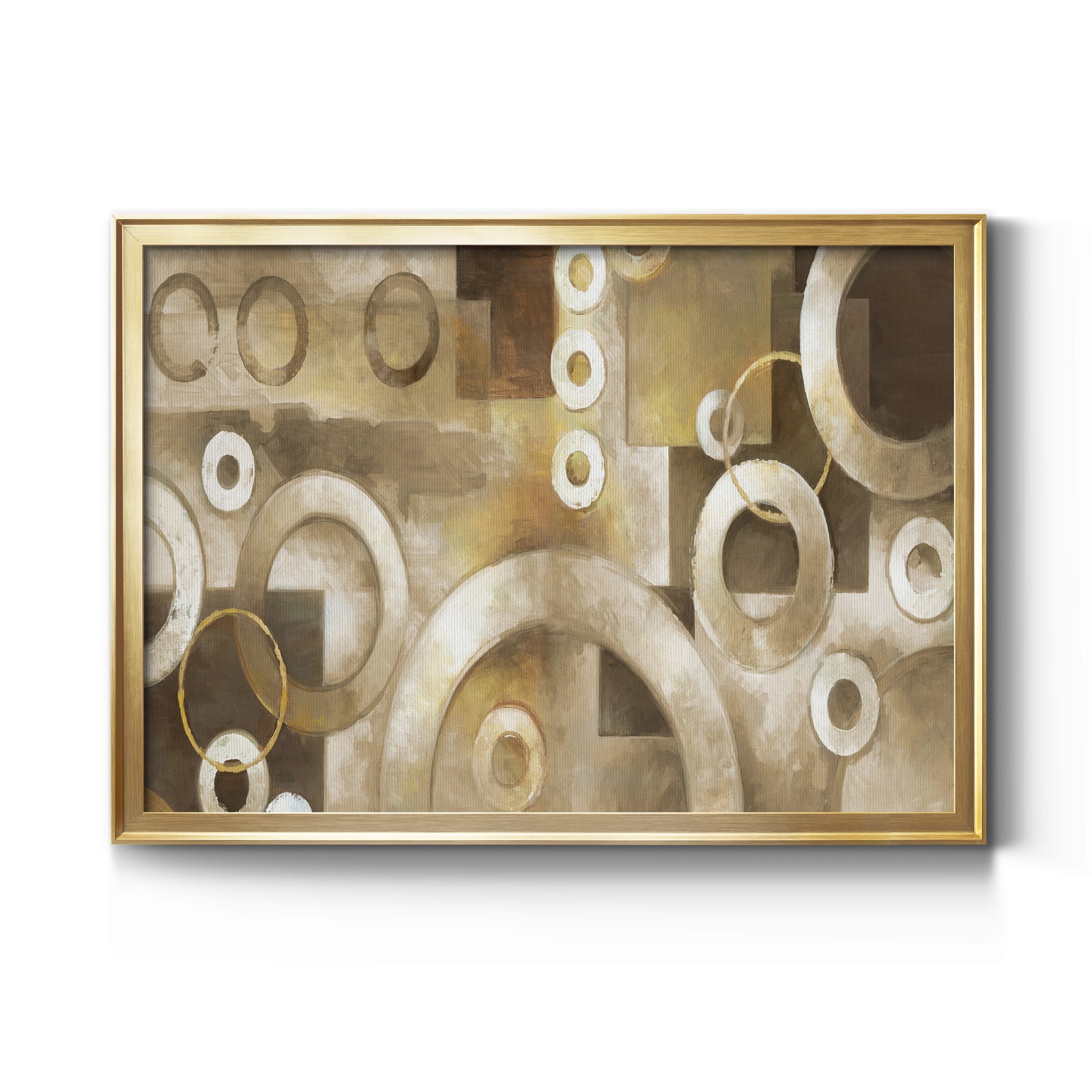 Neutral Motion - Modern Framed Canvas Print